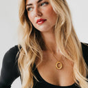 Camille Open Circle Statement Necklace - Waterproof