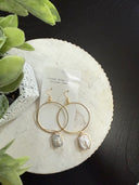 big bold rectangular pearl statement earring 