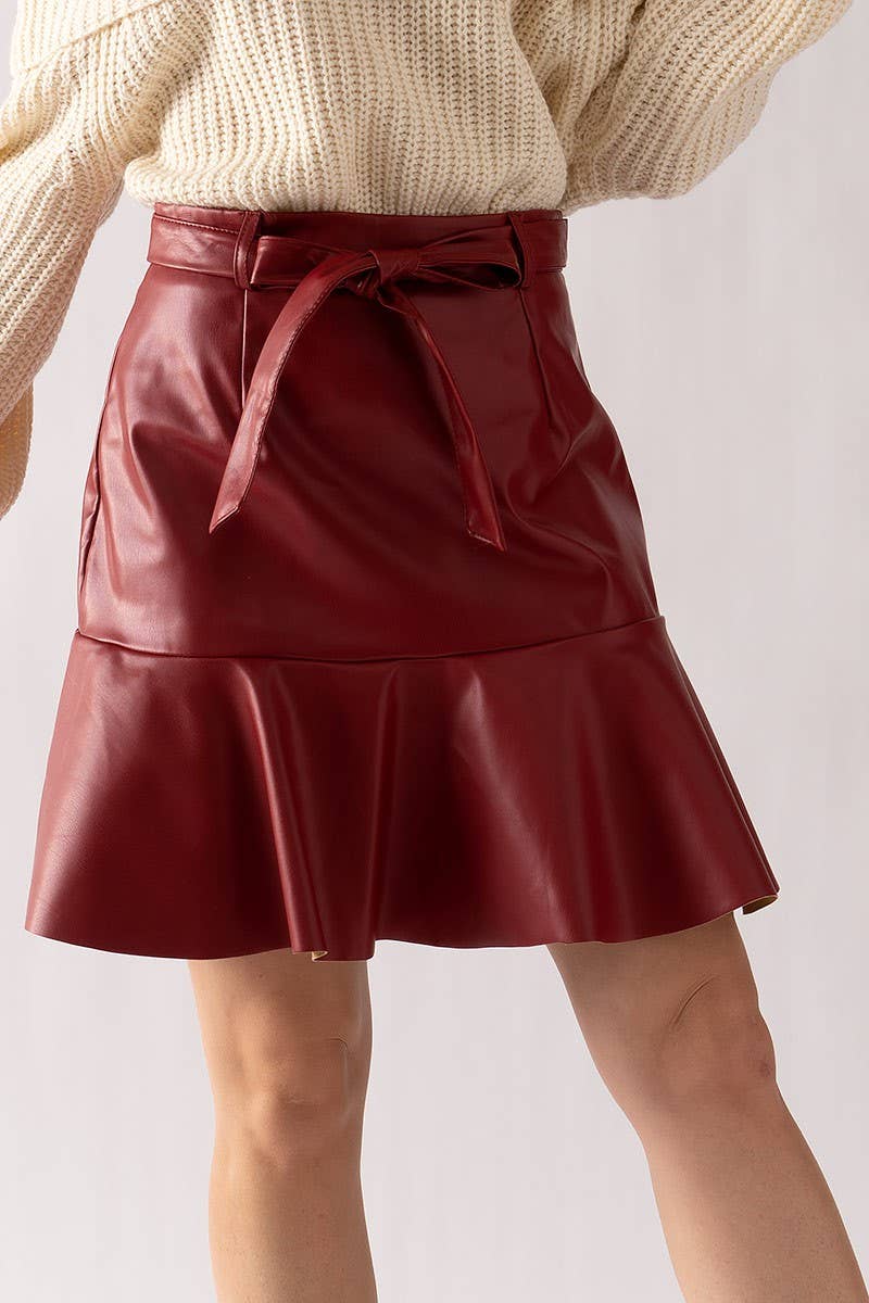 Vegan leather skirt