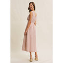 Cotton Blend Lurex Stripe Midi Dress