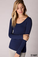 Layering top long sleeve scoop neck shop women’s fond du lac boutique 
