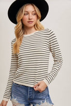 Load image into Gallery viewer, Striped Crew Neck Long Sleeve Sweater
