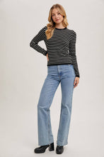 Load image into Gallery viewer, Striped Crew Neck Long Sleeve Sweater
