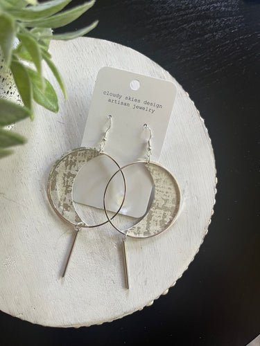 celeste lunar earring moon shape silver lightweight wallpaper style so cool