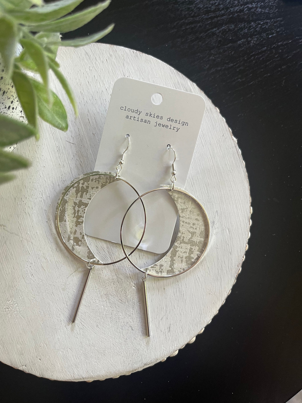celeste lunar earring moon shape silver lightweight wallpaper style so cool