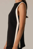 Modal Contrast Sleeveless Tunic
