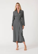 Load image into Gallery viewer, Long Sleeve High-Low Midi Wrap Dress
