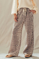 Leopard Print Wide Leg Pants