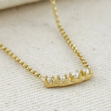 Load image into Gallery viewer, 18k Gold Filled Fresh Water Pearl Bar Necklace
