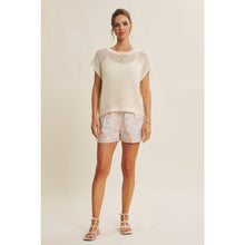 Load image into Gallery viewer, Sun-Soaked Days Open-Knit Fishnet Sweater Top

