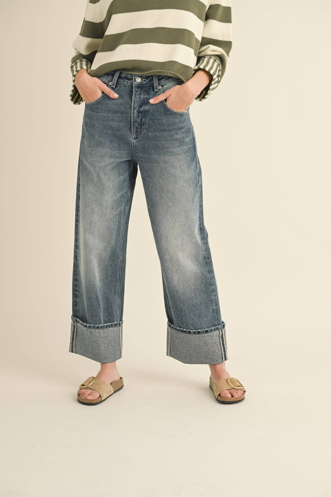 Straight leg cuffed Jean shop women’s fond du lac boutique 
