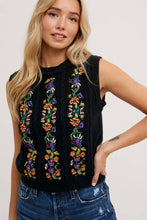 Load image into Gallery viewer, Embroidered Sleeveless Sweater
