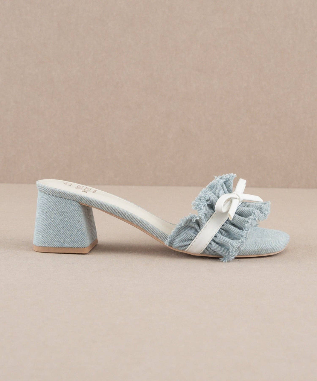 The Julissa Denim | Romantic Low Heel Sandal