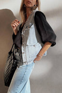 Frayed Edge Denim Vest