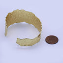 Wide Hammered Cuff Bracelet