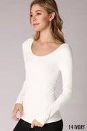Top long sleeve scoop neck layering shop women’s fond du lac boutique 