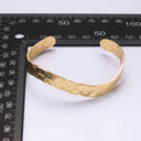 Gold Hammered Cuff Bracelet