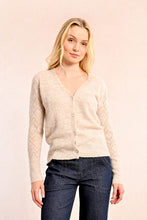 Load image into Gallery viewer, Cream Heart Cardigan
