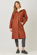 Knee length coat hood pockets shop fond du lac women’s clothing store 