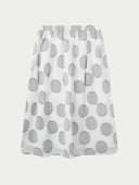 black and white Midi skirt elastic waist polka dot shop fond du lac women’s boutique